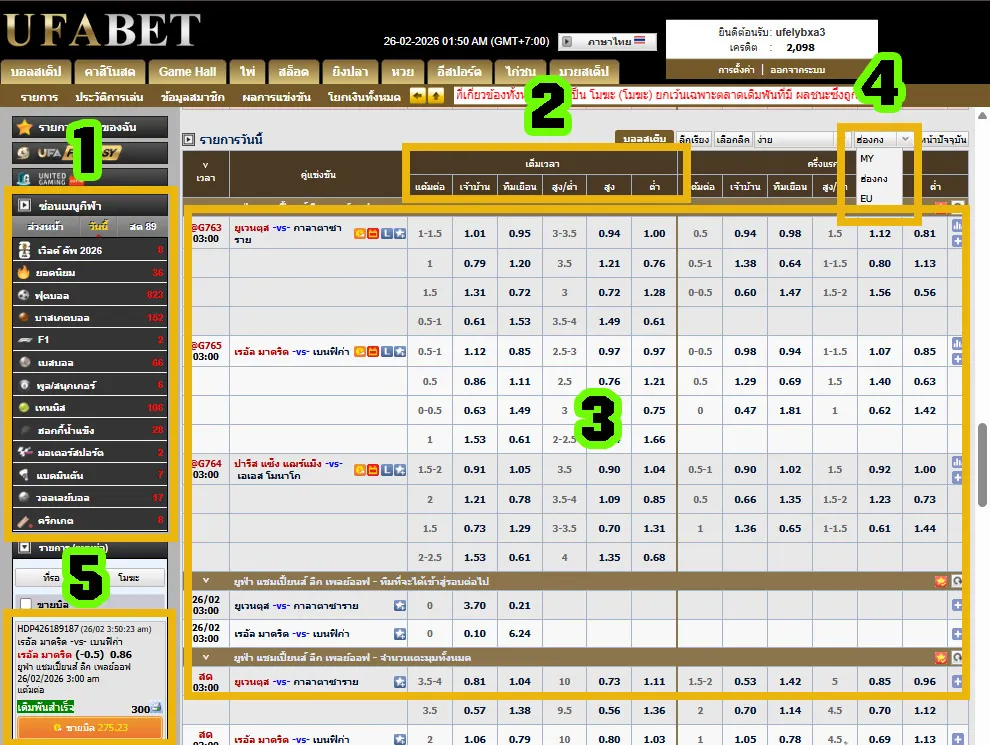 หน้าเดิมพันกีฬา-UFA168